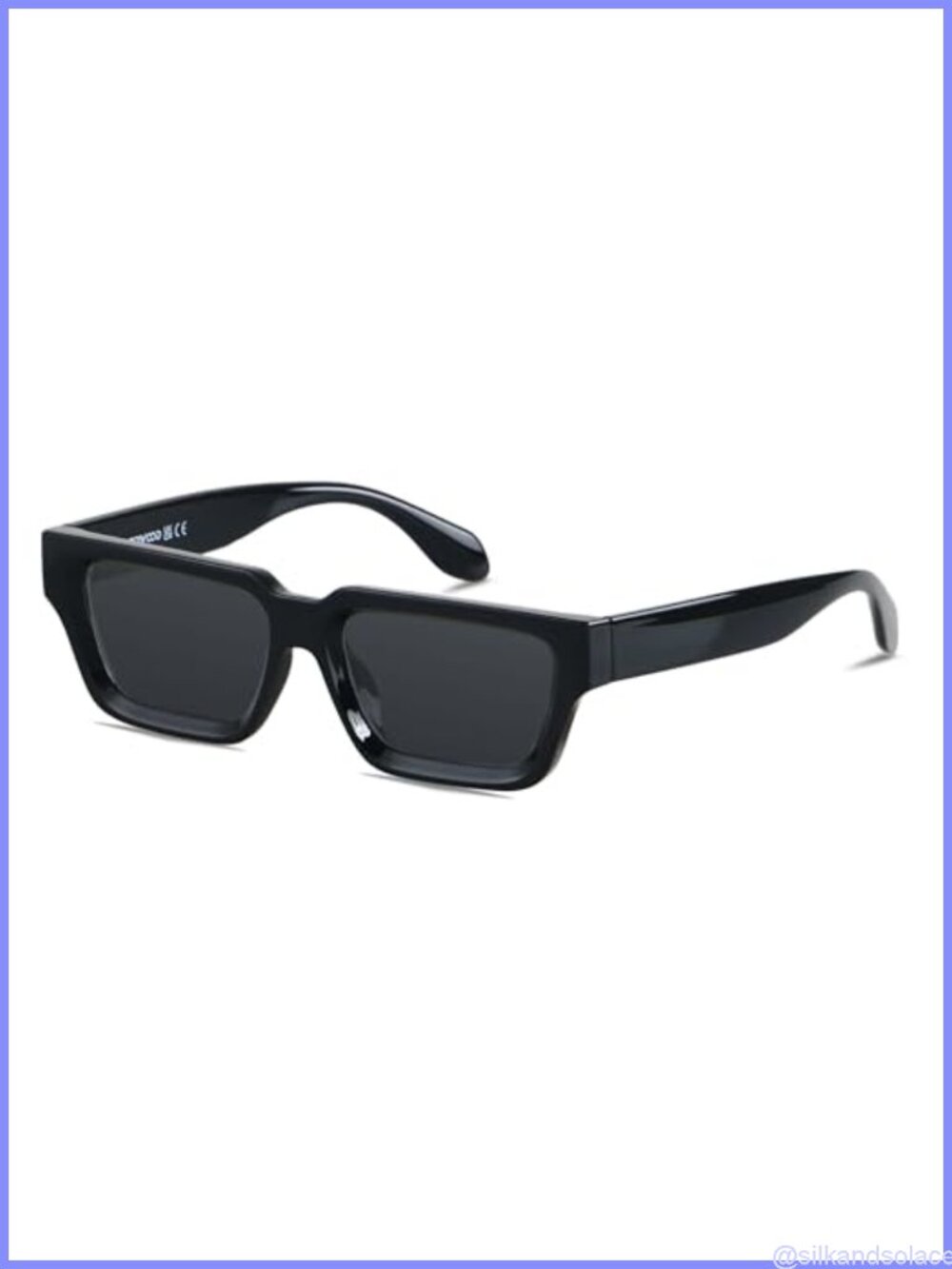 Polarized Rectangular Sunglasses Thick Chunky Frame UV400 Unisex